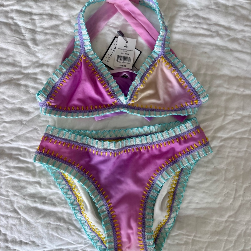 PQ Swim Kids Bikini - Pink and Blue - Picture 3 of 3